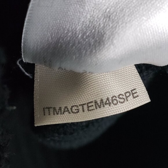 BURBERRY London Wool Sweater Plaid Elbow Patches Ribbed Knit Black V-neck size S - Picture 9 of 11